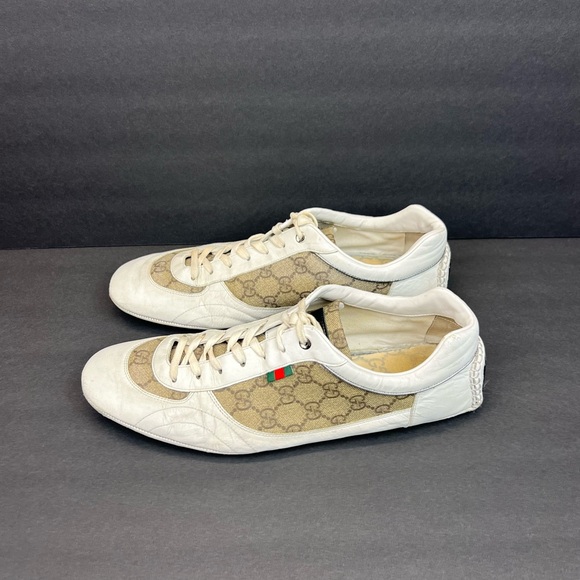 Gucci sneakers signature logo design Beige and cream Size 10.5-  11 - Picture 10 of 10